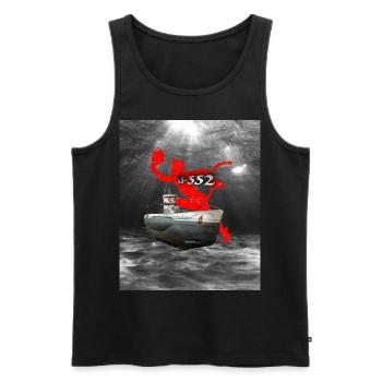 "U 552" U-Boot - Männer Premium Bio Tank Top - Schwarz - Vorne - AI Model Male 178 light (178cm)