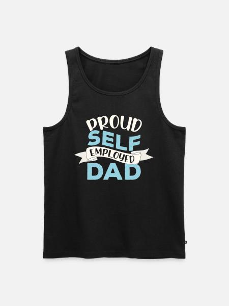 Proud self-employed father Self-employed - Men's Premium Organic Tank Top - black