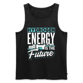 Energy from hydrogen is the future Hydrogen - Men's Premium Organic Tank Top - black - Front - AI Model Male 178 light (178cm)