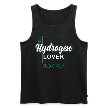Hydrogen Lover Energy Element Hydrogen - Men's Premium Organic Tank Top - black - Front - AI Model Male 178 light (178cm)