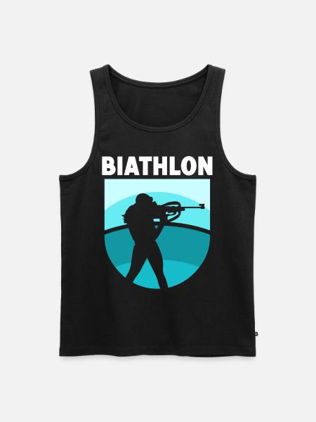 Biathlon Biathlons Biathletin Sport Biathlet - Männer Premium Bio Tank Top - Schwarz