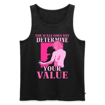 The scale does not determine your value bodyshaming - Men's Premium Organic Tank Top - black - Front - Michal (187cm)