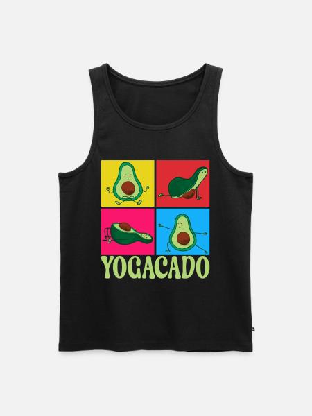 Yoga Avocado - Men's Premium Organic Tank Top - black