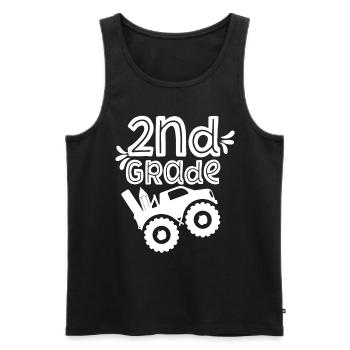 Second Class Students School Second Grade Teachers - Men's Premium Organic Tank Top - black - Front - AI Model Male 178 light (178cm)