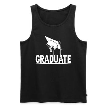Graduate Graduates Graduated Firm Graduated - Men's Premium Organic Tank Top - black - Front - AI Model Male 178 light (178cm)