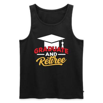 Graduates and pensioners graduate-firm - Men's Premium Organic Tank Top - black - Front - AI Model Male 178 light (178cm)