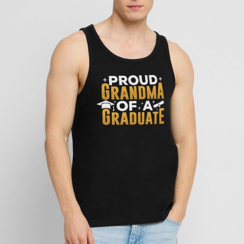 Stolze Großmutter Eines Absolventen Absolvent Männer Premium Bio Tank Top