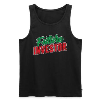 Future Investor Invest Invest Investors - Men's Premium Organic Tank Top - black - Front - AI Model Male 178 light (178cm)