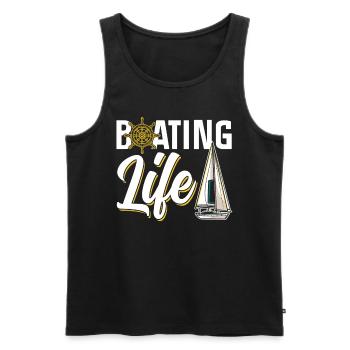 Boating Life Ship Boat Yacht Sailboat - Men's Premium Organic Tank Top - black - Front - AI Model Male 178 light (178cm)