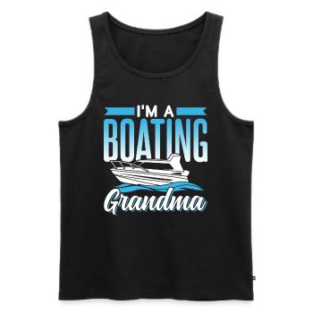 Ich Bin Eine Boot Fahrende Oma Bootfahren Schiff - Männer Premium Bio Tank Top - Schwarz - Vorne - Michal (187cm)