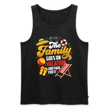 Familie Fährt In Den Urlaub Und Ich Habe Bezahlt - Männer Premium Bio Tank Top - Schwarz - Vorne - Michal (187cm)