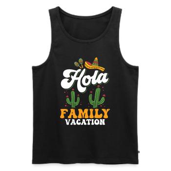 Hola Family Holidays Family Holidays Family - Men's Premium Organic Tank Top - black - Front - AI Model Male 178 light (178cm)