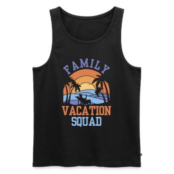 Vacances en famille Escouade Vacances en famille - Débardeur bio Premium Homme - noir - Devant - Michal (187cm)