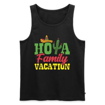 Hola Family Holiday Family Family Holidays - Men's Premium Organic Tank Top - black - Front - AI Model Male 178 light (178cm)