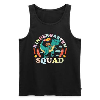 Kindergarten Squad Humour Enfants Dictons Doux - Débardeur bio Premium Homme - noir - Devant - AI Model Male 178 light (178cm)