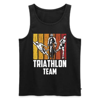 Triathlon Team Triathlete Triathlons Triathlete - Men's Premium Organic Tank Top - black - Front - AI Model Male 178 light (178cm)