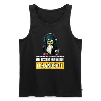 Your Password Was To Shoort - I Changed It for - Männer Premium Bio Tank Top - Schwarz - Vorne - Michal (187cm)