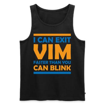 I Can Exit WIM Faster Than You Blink for Linux - Männer Premium Bio Tank Top - Schwarz - Vorne - AI Model Male 178 light (178cm)