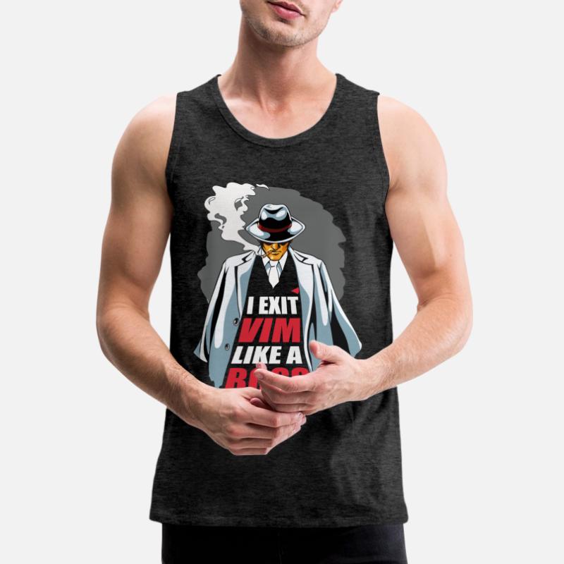 I Exit VIM Like a Boss for Linux Coder and Hacker Männer Premium Bio Tank Top