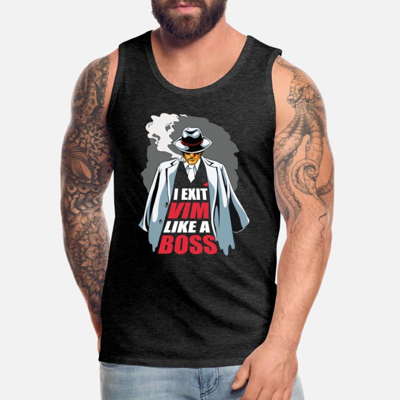 I Exit VIM Like a Boss for Linux Coder and Hacker Männer Premium Bio Tank Top