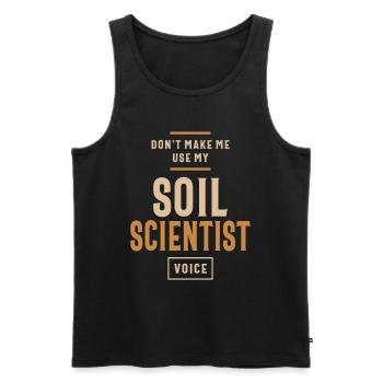 Soil Scientist - Men's Premium Organic Tank Top - black - Front - Michal (187cm)