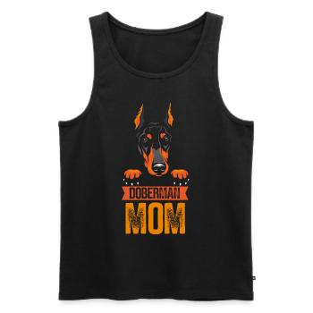 Doberman Mama Chiens Doberman Doberman - Débardeur bio Premium Homme - noir - Devant - AI Model Male 178 light (178cm)