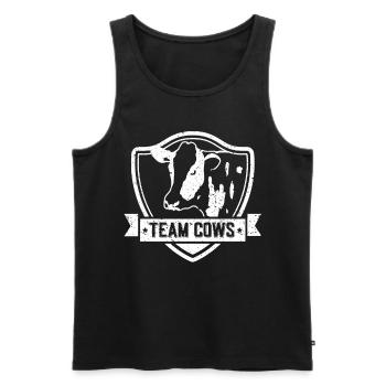 Team Cows Dairy cow Farm Cow Animals - Men's Premium Organic Tank Top - black - Front - Michal (187cm)