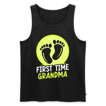The first time grandma grandparents first time sweet - Men's Premium Organic Tank Top - black - Front - AI Model Male 178 light (178cm)