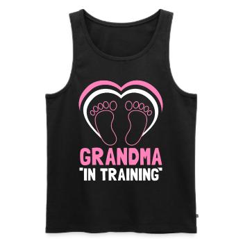Oma In Ausbildung Großeltern Süß Erstes Mal - Männer Premium Bio Tank Top - Schwarz - Vorne - Michal (187cm)