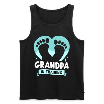 Opa In Ausbildung Süß Großeltern Erstes Mal - Männer Premium Bio Tank Top - Schwarz - Vorne - Michal (187cm)
