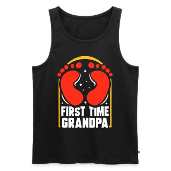 The first time grandpa first time grandparents sweet - Men's Premium Organic Tank Top - black - Front - AI Model Male 178 light (178cm)