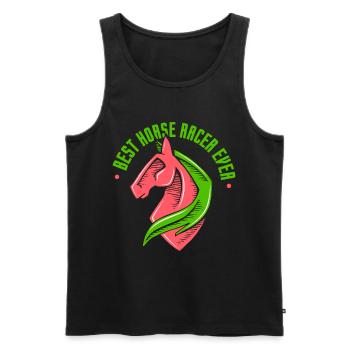 Bester Pferderennen Reiter Aller Zeiten Pferd - Männer Premium Bio Tank Top - Schwarz - Vorne - AI Model Male 178 light (178cm)