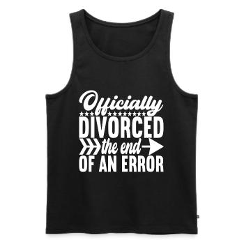 Divorce Divorced - Men's Premium Organic Tank Top - black - Front - AI Model Male 178 light (178cm)