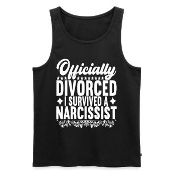 Divorce Divorced - Men's Premium Organic Tank Top - black - Front - AI Model Male 178 light (178cm)