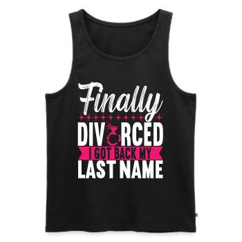 Divorce Divorced - Men's Premium Organic Tank Top - black - Front - AI Model Male 178 light (178cm)