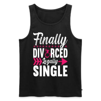 Divorce Divorced - Men's Premium Organic Tank Top - black - Front - AI Model Male 178 light (178cm)