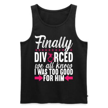 Divorce Divorced - Men's Premium Organic Tank Top - black - Front - AI Model Male 178 light (178cm)