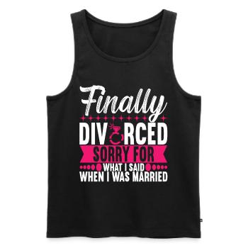 Divorce Divorced - Men's Premium Organic Tank Top - black - Front - AI Model Male 178 light (178cm)