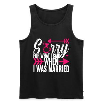 Divorce Divorced - Men's Premium Organic Tank Top - black - Front - AI Model Male 178 light (178cm)