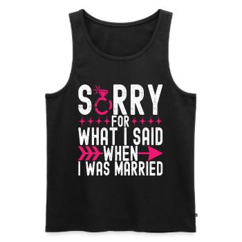 Divorce Divorced - Men's Premium Organic Tank Top - black - Front - AI Model Male 178 light (178cm)
