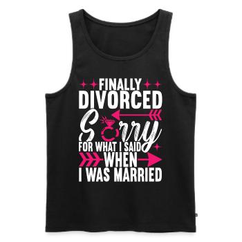 Divorce Divorced - Men's Premium Organic Tank Top - black - Front - AI Model Male 178 light (178cm)