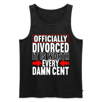 Divorce Divorced - Men's Premium Organic Tank Top - black - Front - AI Model Male 178 light (178cm)