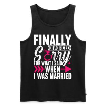 Divorce Divorced - Men's Premium Organic Tank Top - black - Front - AI Model Male 178 light (178cm)