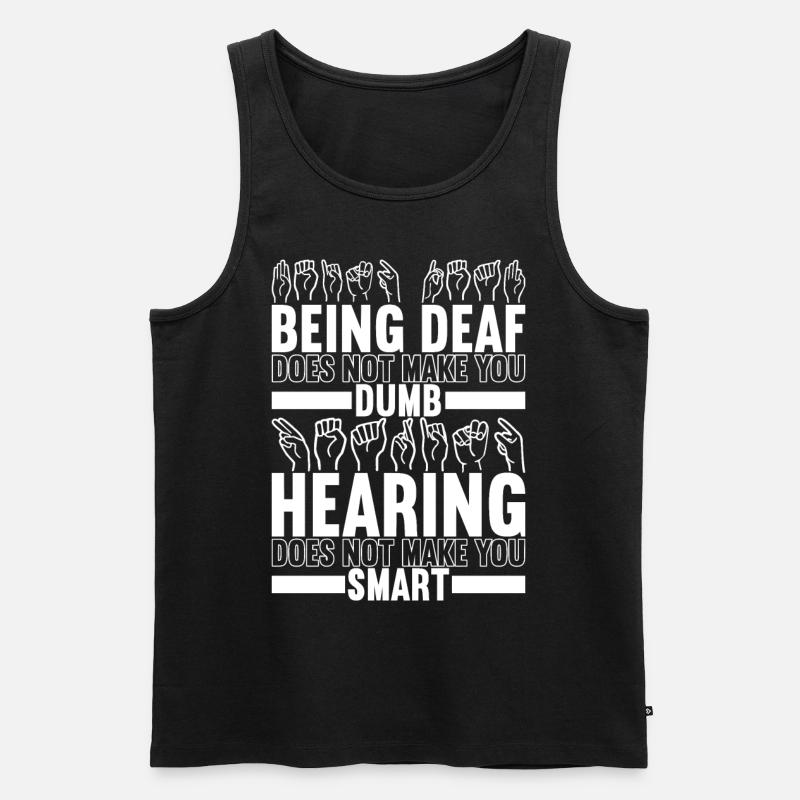 Deaf Deaf Mute Deaf - Men's Premium Organic Tank Top - black