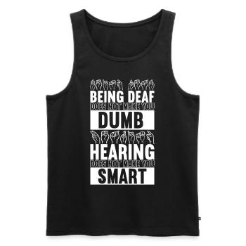 Taub Taubstumm Deaf - Männer Premium Bio Tank Top - Schwarz - Vorne - AI Model Male 178 light (178cm)
