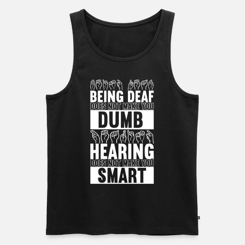 Deaf Deaf Mute Deaf - Men's Premium Organic Tank Top - black