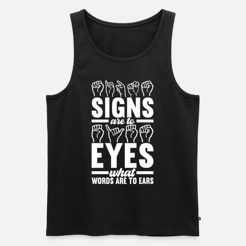 Deaf Deaf Mute Deaf - Men's Premium Organic Tank Top - black