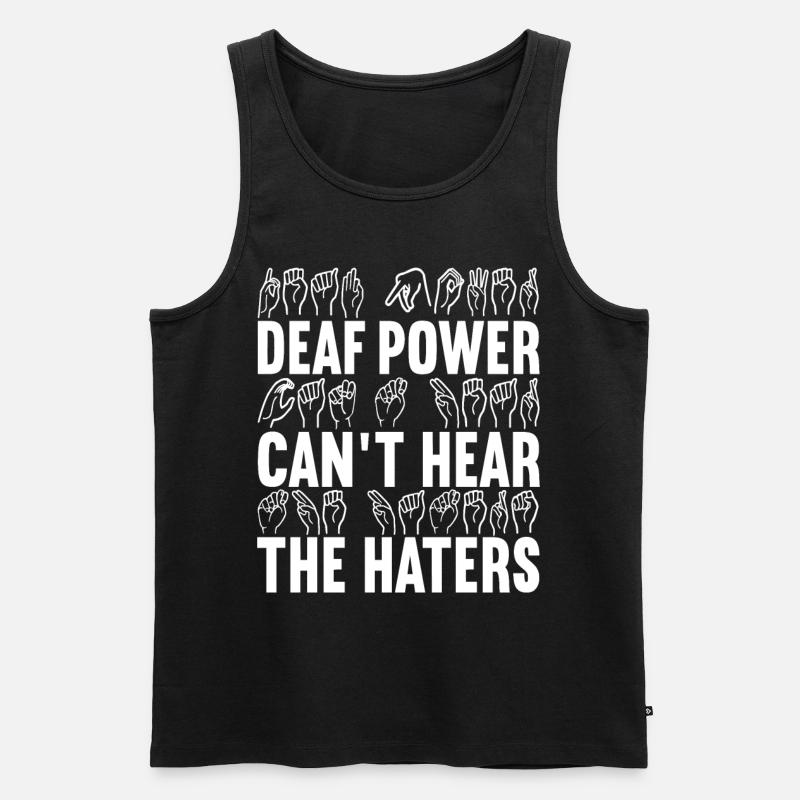 Deaf Deaf and Dumb Deaf - Men's Premium Organic Tank Top - black