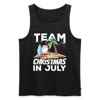 L’équipe Weihnachten Im Juli Santa Christmas en juillet - Débardeur bio Premium Homme - noir - Devant - Michal (187cm)
