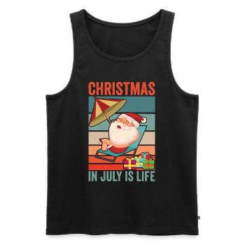 Noël en juillet est la vie Noël en juillet - Débardeur bio Premium Homme - noir - Devant - Michal (187cm)